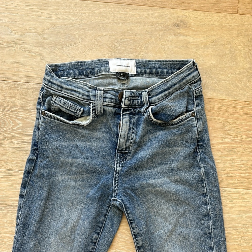 Current/Elliott The Stiletto Ankle Skinny Raw Hem Jean Size 27